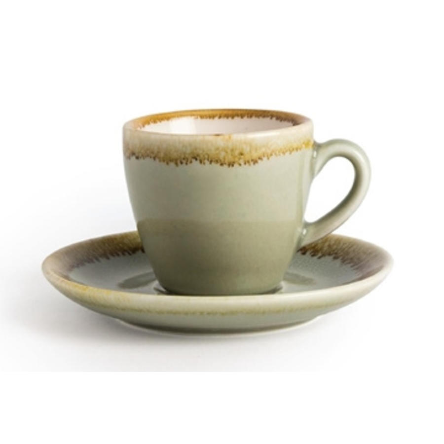 Soucoupes à expresso Kiln | Vert mousse | 11,5 cm | 6 pièces