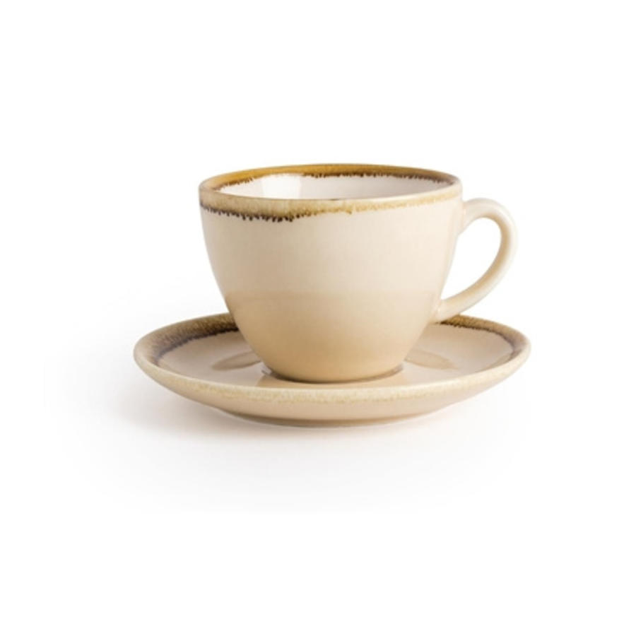 Kiln Cappuccino Saucers | Sandstone | 14cm | 6 pieces
