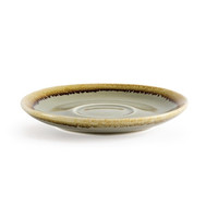 Kiln Cappuccino Saucers | Moss Green | 14cm | 6 pieces