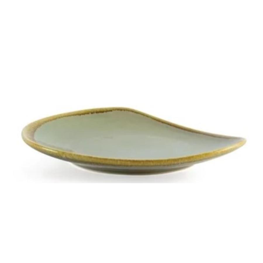 Kiln Triangular Plates | Moss green | 23cm | 6 pieces