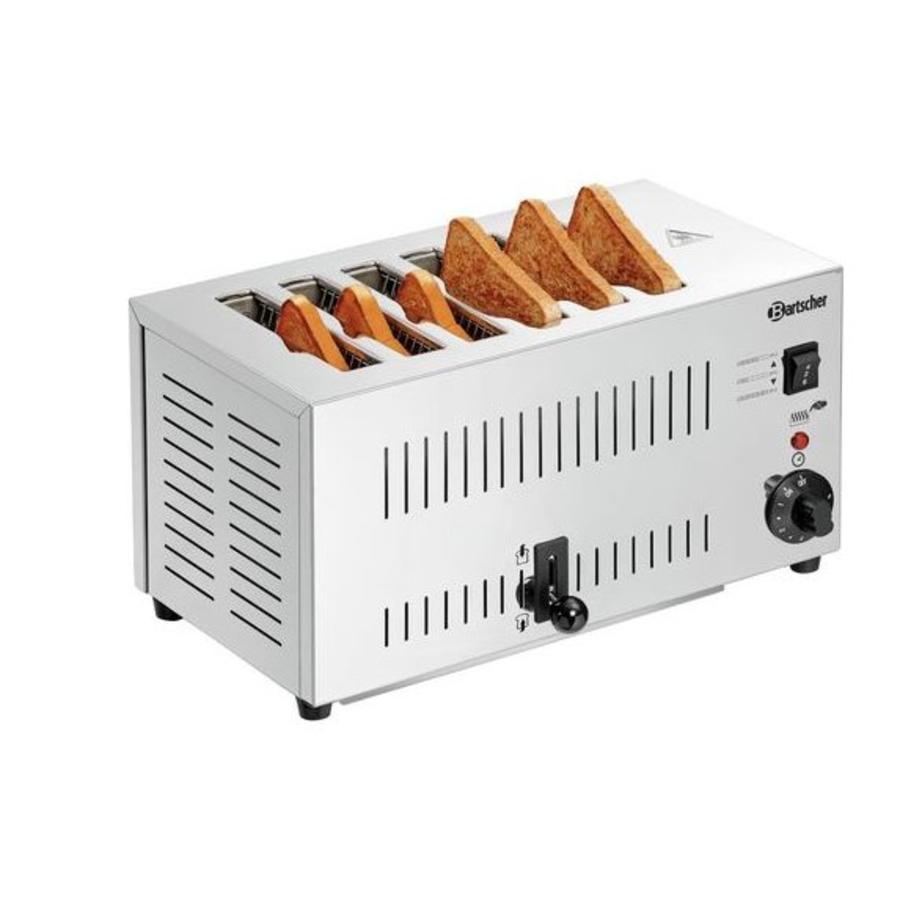 Grille-pain en acier inoxydable | 6 emplacements