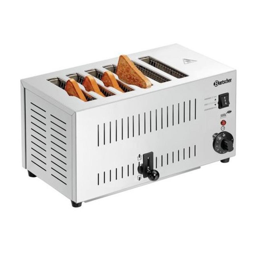 Grille-pain en acier inoxydable | 6 emplacements