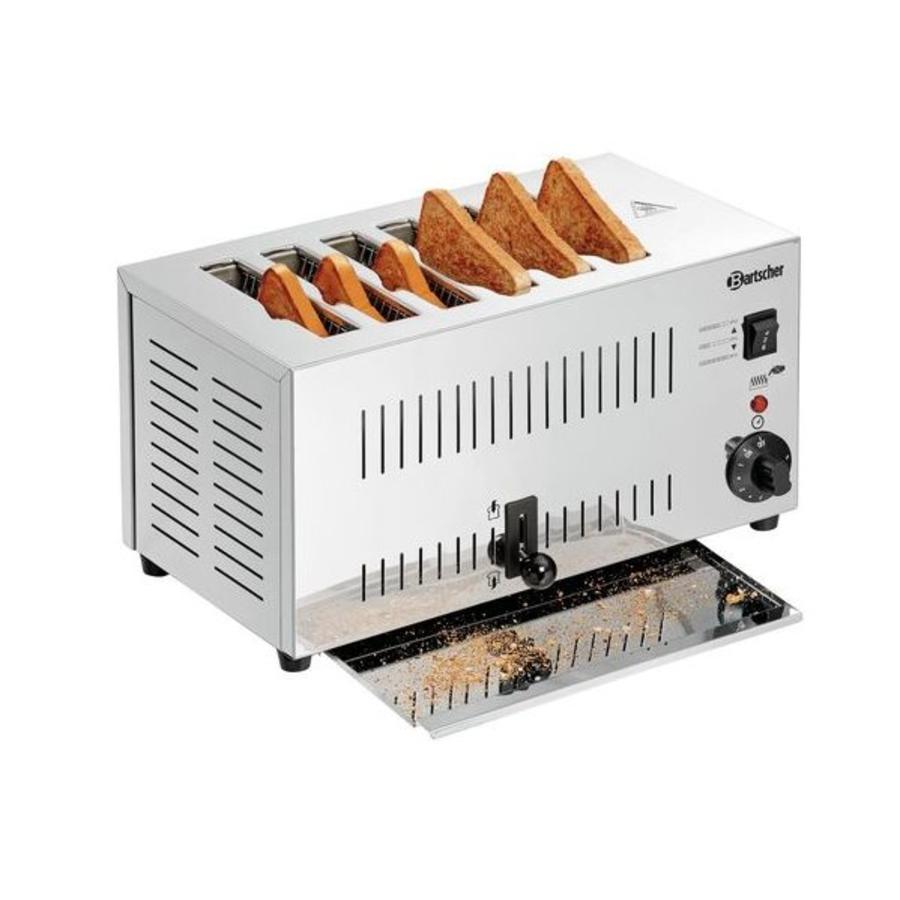 Grille-pain en acier inoxydable | 6 emplacements