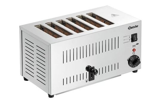  Bartscher Grille-pain en acier inoxydable | 6 emplacements 