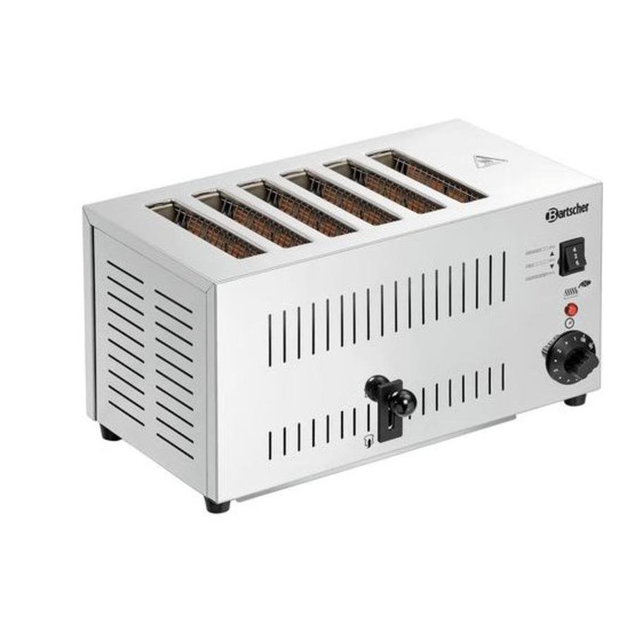 Grille-pain en acier inoxydable | 6 emplacements