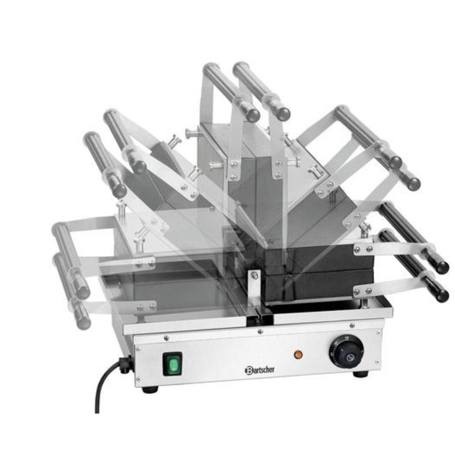 Gaufrier Flip en acier inoxydable | gaufre de Bruxelles