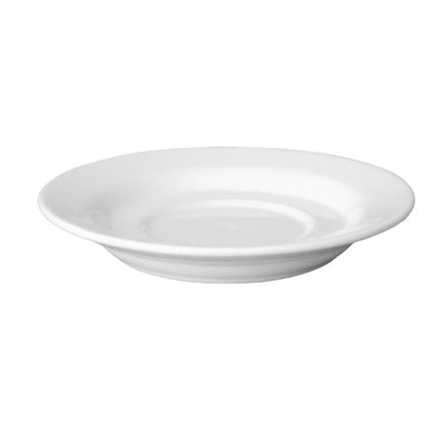 Tasses à cappuccino soucoupes en porcelaine blanche (12 pièces)