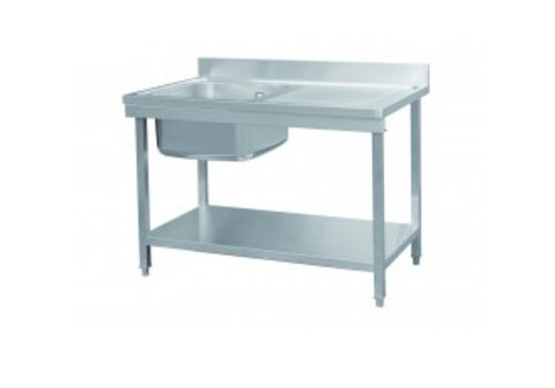  HorecaTraders Stainless steel sink | 120x70x85 cm 