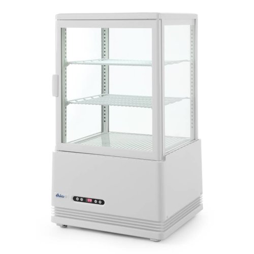  Hendi Refrigerated display cabinet white | 58 liters 