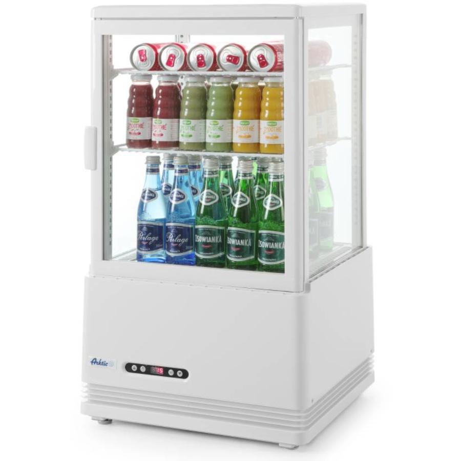 Refrigerated display cabinet white | 58 litres