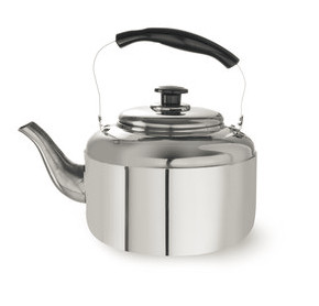 Theeketel met Fluitfunctie, 5,5L Roestvrij Staal, Comfortabele Handgreep, voor Gasfornuis en Inductiekookplaat