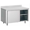 Combisteel Chest of drawers with splashback stainless steel | 180x70x85cm