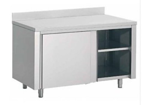  Combisteel Commode avec dosseret en acier inoxydable | 180x70x85cm 