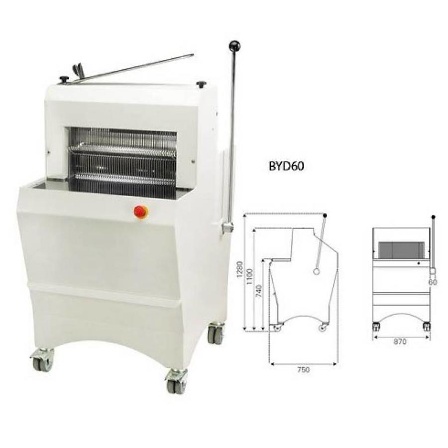 Broodsnijmachine | Semi-Automatisch | Brooddikte 11-16mm | 490W