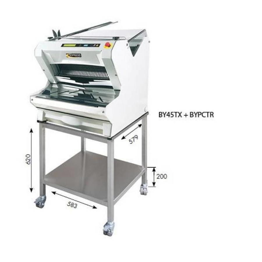 Broodsnijmachine | Wit Tafelmodel | Automatisch | Brood via Bovenzijde | 550W