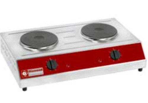  HorecaTraders Plaque de cuisson électrique | 2 assiettes | 3 kW 