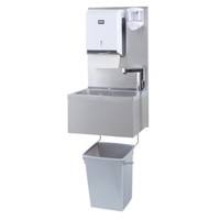 Lavabo d'accueil + distributeur de papier et de savon | Plastique