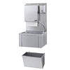 HorecaTraders Catering hand sink + paper and soap dispenser | stainless steel