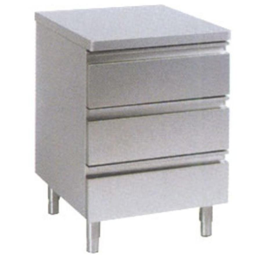 Commode sans bord relevé | 3 tiroirs