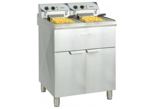  Casselin Friteuse électrique | 2x 10 litres | Acier inoxydable 