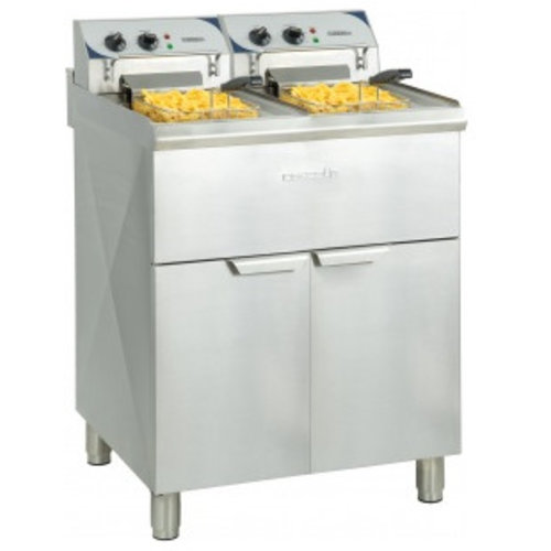  Casselin Friteuse électrique | 2x 10 litres | Acier inoxydable 