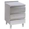 HorecaTraders Chest of drawers with raised edge | 3 drawers