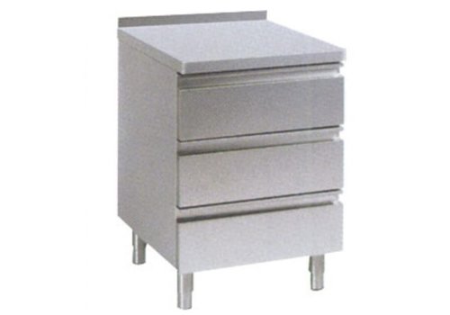  HorecaTraders Commode à bord surélevé | 3 tiroirs 