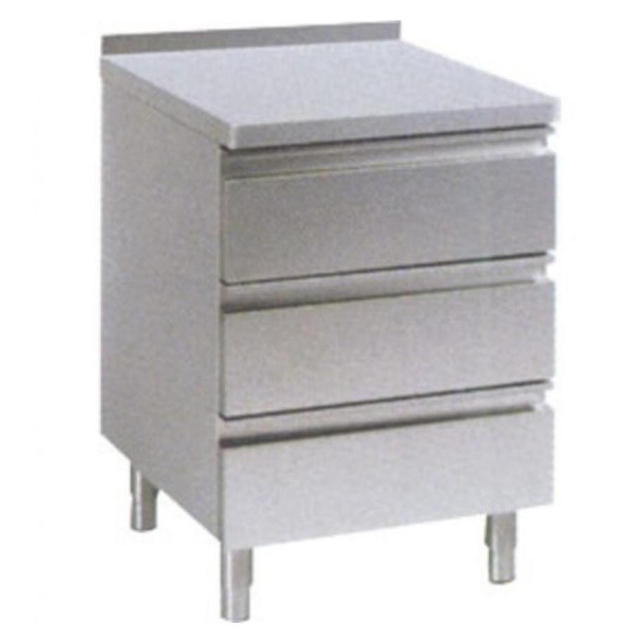 Chest of drawers with raised edge | 3 drawers