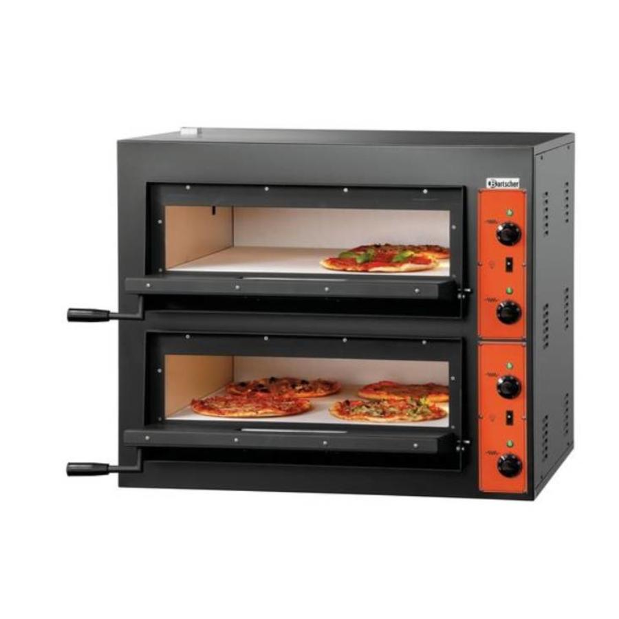 Doppelter Profi-Pizzaofen 8400 Watt | 8 Pizzen