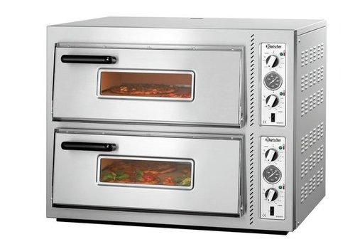  Bartscher Four à pizza double professionnel 10 000 watts | 8 pizzas 