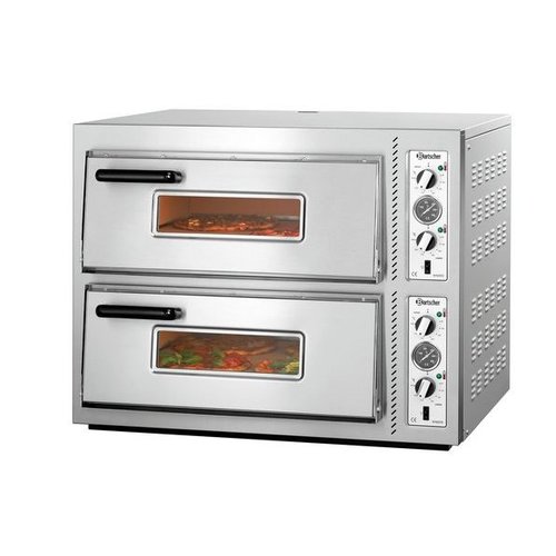  Bartscher Four à pizza double professionnel 10 000 watts | 8 pizzas 