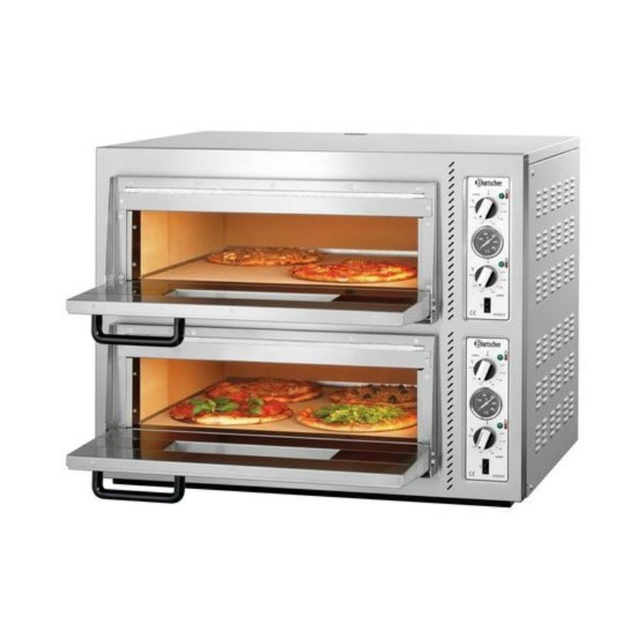 Four à pizza double professionnel 10 000 watts | 8 pizzas