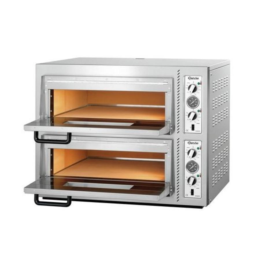Four à pizza double professionnel 10 000 watts | 8 pizzas