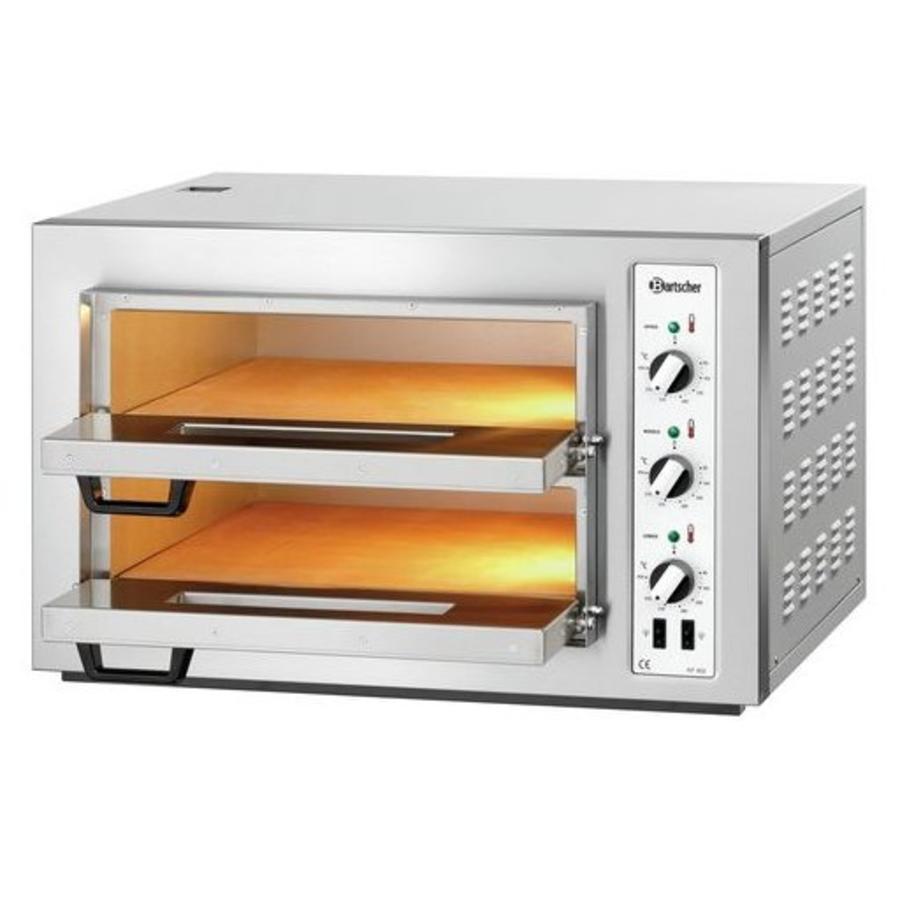 Pizza oven 2 chambers 6000 Watt | 8 Pizzas