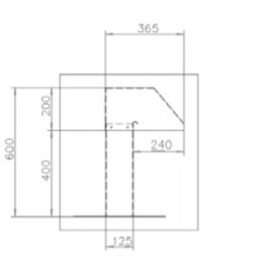 Roof duct | Aluminium | 12x12 cm | 1 outlet