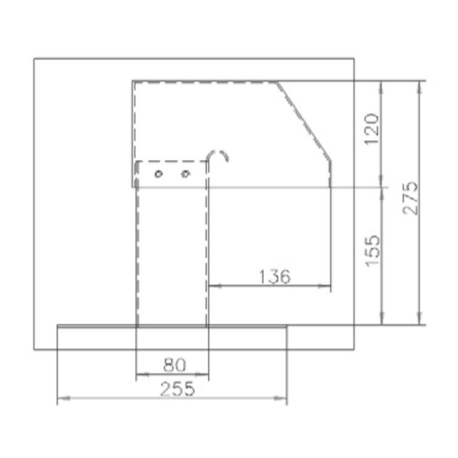 Roof terminal | Aluminum | 8x8 cm | 1 exit