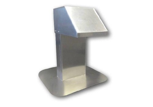  HorecaTraders Dakdoorvoer | Aluminium | 12x25 cm | 1 uitgang 