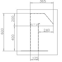 Dakdoorvoer | Aluminium | 12x25 cm | 1 uitgang