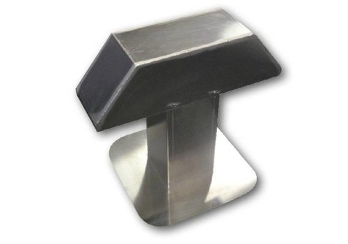  HorecaTraders Dachdurchführung | Aluminium | 20x20 cm | 2 Ausgang 
