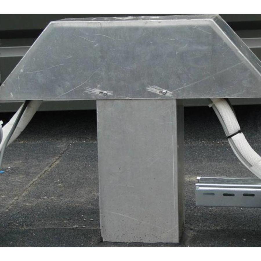 Conduit de toit | Aluminium | 20x20 cm | 2 sorties