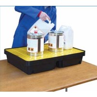 Bac de récupération 800x600 mm - 40L - Avec grille jaune