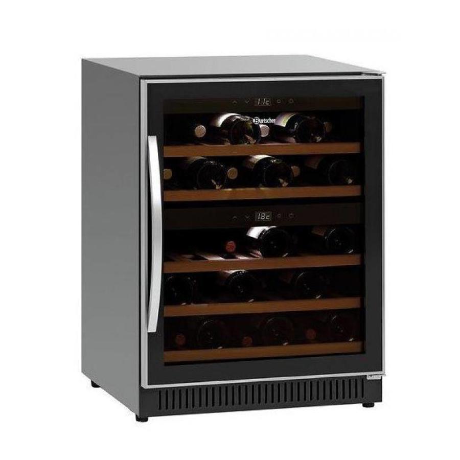 Refroidisseur à vin Noir | Modèle silencieux | 2 zones de température | 590x575x825(h)mm
