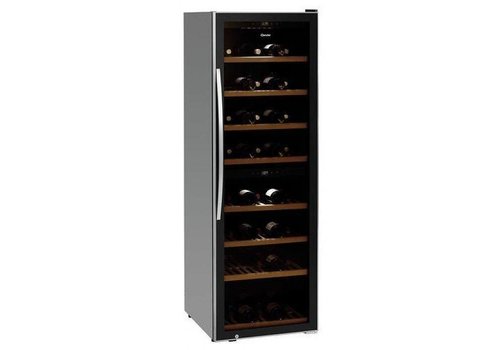  Bartscher Wine Fridge Black | Soundless Model | 2 Temperature Zones | 600x750x1860(h)mm 