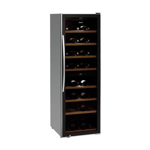  Bartscher Refroidisseur à vin Noir | Modèle silencieux | 2 zones de température | 600x750x1860(h)mm 