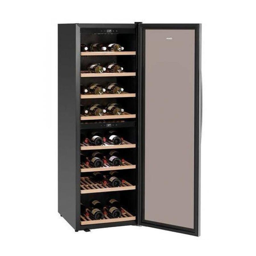 Wine Fridge Black | Soundless Model | 2 Temperature Zones | 600x750x1860(h)mm