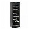 HorecaTraders Wine cooler | 380 liters - Glass door - Black - 595x595x(h)1840mm
