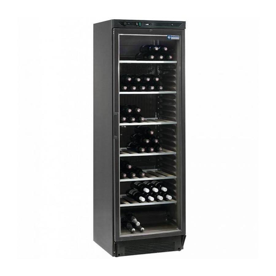Wijnkoelkast | 380 liter - Glazen deur - Zwart - 595x595x(h)1840mm