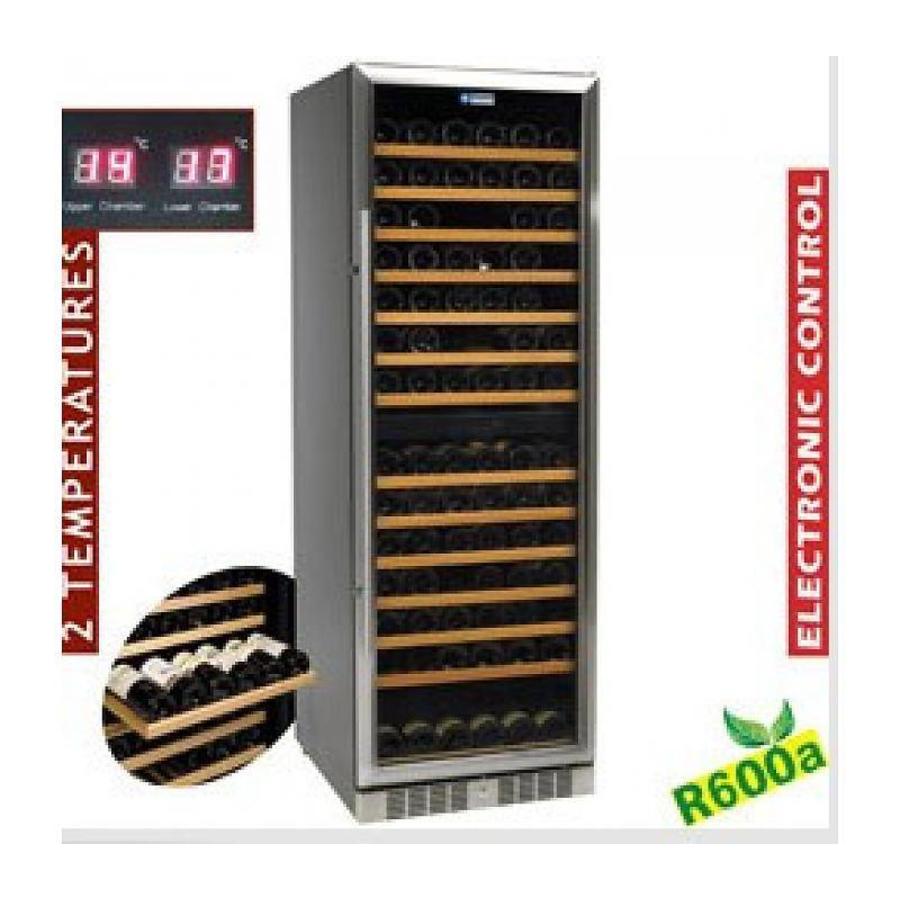 Belüfteter Weinschrank | 375 Liter | 2 Temperaturen | 595x680x1760(h)mm