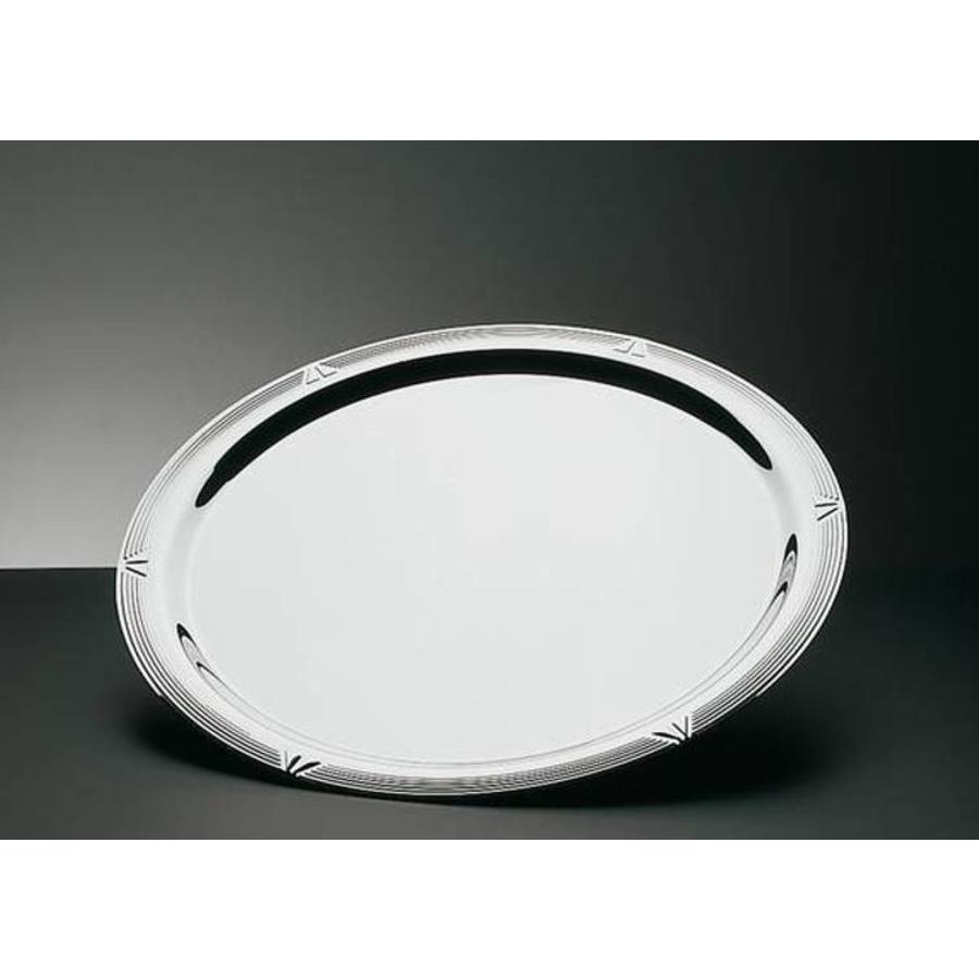 Plat de service rond en acier inoxydable | 3 tailles