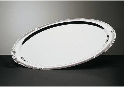  APS Plat de service ovale en acier inoxydable 